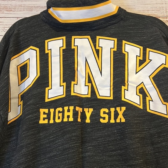 PINK Eighty Six 3/4 Zip Sweatshirt Size L - Picture 3 of 6